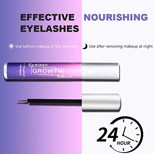Eyelash Growth Serum Eyebrow Growth Treatment Eyelash Serum Booster Brow Serum Lash Enhancer Irritation Free Formula for Longer Fuller Thicker Lashes