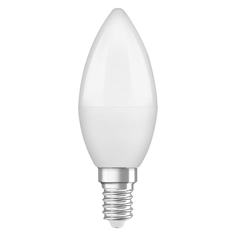 OSRAM Pack of 10 x LED lamp | Base: E14 | Cool White | 4000 K | 5.50 W | replacement for 40W | LED STAR CLASSIC B