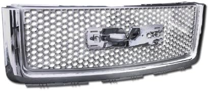 07-12 GMC SIERRA/07-11 SIERRA DENALI ROUND HOLE STYLE FRONT GRILL W/LOGO BASE (CHROME)