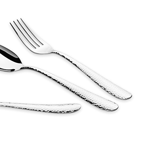 Flatware Set,UROPHYLLA 20 Piece Silverware set Stainless Steel Tableware Dinnerware Mirror Polished Service for 4 Include 4 Knives 8 Forks 8 Spoons Dishwasher Safe Heat Resistant Cutlery Not-Bend