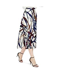 Vestido de gasa para dama, estilo clásico, cintura elástica, estilo OL, estampado de línea A, plisado