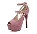 Womens Fashion Platform Pumps Strappy Stiletto High Heels Shoes
