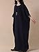 Mordenmiss Women's Bat Sleeve Summer Maxi Dress New (Large, Black)