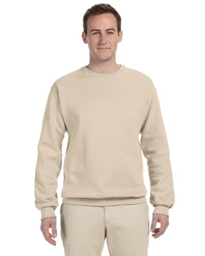 Jerzees Men's Nublend Crewneck Fleece Sweatshirt, Sandstone, XXX