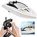 SkyCo H116 RC Boat 2.4Ghz Small Size Remote Control Electric RC Racing Boats Toy for Kids Men Girls Adults Pool Lake Outdoor Use White Color
