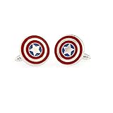 TAILUN Men's Wedding Cuff link Captain America Super Hero Cufflinks for Shirt