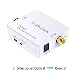 Toslink to Coax Converter SPDIF Loop Coaxial to Optical Audio Adapter Coax Loop Out Digital Two Way Switch Bi-Direction Repeater Splitter