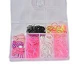 Maltese TOP KNOT KITS - BONES AND BANDS PINKY PINKS - Bone Snaps Hair Clips PLUS LATEX FREE Hair Bands - BEST HAIR BANDS FOR Top Knots for maltese, yorkies, shih tzus, puppies