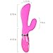 Silicone Dual Action Vibrator Women Sex Toy G-Spot and Clit Massager Orgasm Stimulator