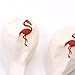envizins 16 Pieces Pink and White 12 Inch Latex Flamingo Party Balloons with 32' White Roll Curling Ribbon
