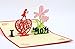 IShareCards® Handmade 3D Pop Up Mother's Day Greeting Cards Thank You Cards for Mom - I LOVE MOM
