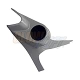 GlowShift Gray Single Pillar Gauge Pod for 1999-2002 Ford Super Duty F-250 F-350 Power Stroke - Factory Color Matched - ABS Plastic - Mounts (1) 2-3/8