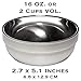 16 OZ Heat Insulated Double Walled Multipurpose Stainless Steel Bowls for Ice Cream, Cereal, Rice, Soup, Noodles, Salad, Kids Snacks, Prep Bowl for Healthy Meals, 5 Pieces per Pack
