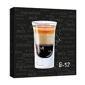 Canvas Wall Art for Living Room,Bedroom Home Artwork Paintings Cocktail Ready to Hang - 12x12 inches