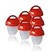 Egg Cooker Set of 6 Non-stick Silicone Egglettes Egg Cups for Soft & Hard Boiled Eggs BPA Free As Seen on TV