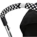 Choopie CityGrips Single Bar Grip Handle Covers for Stroller/Pram/Buggy Handlebars, Polka Dot Black, Large