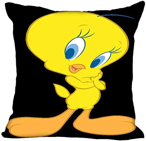 UMarsDeal Tweety Bird Square Pillowcases with Zipper 40x40 cm Support Cushion Cover