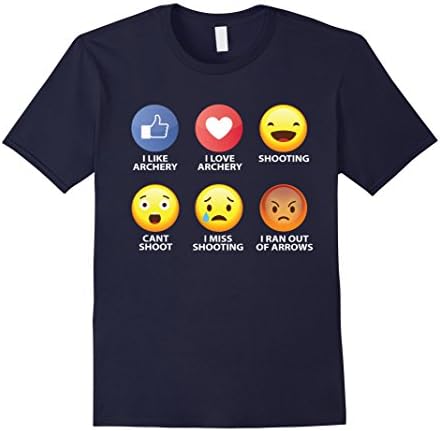Mens Archery Emoticon Shirt Medium Navy