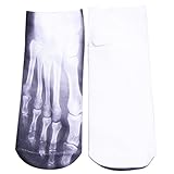kaifongfu Man's Womens 3D Printed Funny Crazy Novelty Low Cut Ped Cute Athletic Socks (Free Size, White)