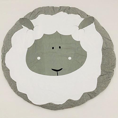 (Diameter：38 inches) Circle,Round Cute Baby Play Mat, Adventure Carpet,Crawling Mat, Children's Room Decoration (Sheep)