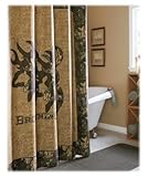 Browning 09080210000BRNB 3D Buckmark Collection Shower Curtain