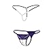 Vivly Bodas Women's Pearl Panties Sexy Thong Underwear 2 Pack M