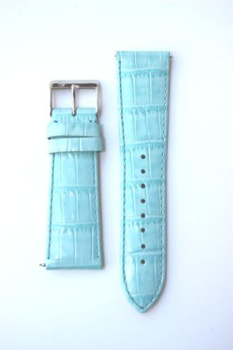 14mm Turquoise Italian Leather Alligator Grain QR Pins for Michele Style