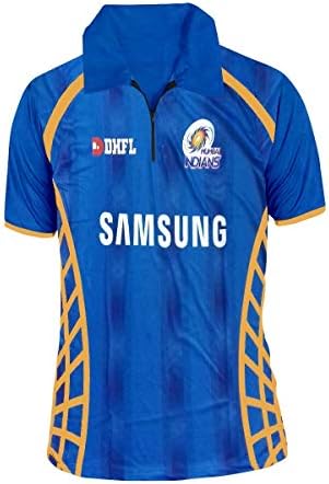 GOLDEN FASHION Mumbai Indians IPL Cricket Jersey 2019 Blue Men Women