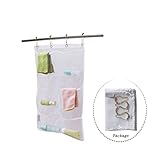 Hanging Mesh Bath Shower Caddy Organizer,With 4 Heavy Duty Rust Proof Large Size Grommets And 4 Standard Size Brass Hooks,Best Suitable For Home Daily,College Dormitory Etc.,Use It As Shower Basket In Corner Too,Space Saving,White,HONG LAI LIMITED