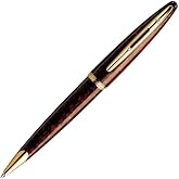 Waterman Car&egrave;ne Ballpoint Pen, Marine Amber with 23k Gold Clip, Medium Point with Blue Ink, 1 Count - Luxury Writing, Includes Gift Box