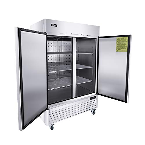 Commercial Refrigerator Upright Mount 2 Door Fridge with Digital
