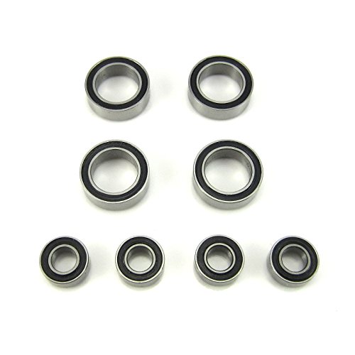 Axle Carrier Bearings 4x8x3mm - 8x12x3.5mm BLK Traxxas 1/16 E-REVO, Rally