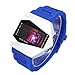 Plane Style Digital Display LED Silicone Wrist Watch (Blue)