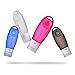 Pretty See Travel Bottle Silicone Leak Proof Squeezable and Refillable Containers TSA Approved BPA Free for Shampoo Conditioner Lotion Toiletries with Travel Bag (3.3 OZ, Set of 4)