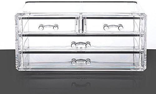 ROOYF Creative Office Box Transparent Plastic Cosmetic Case Drawer Type Jewelry Box