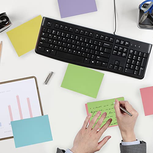 Koogel Coloured Index Cards, A6 Revision Cards 300 PCS Flash Cards Note Pad Record Cards Memory Stationery Supplies for Office University Presentation Study Learning