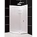 DreamLine 36 in. x 36 in. x 76 3/4 in. H Neo-Angle Shower Base and QWALL-4 Acrylic Corner Backwall Kit in White, DL-6044C-01
