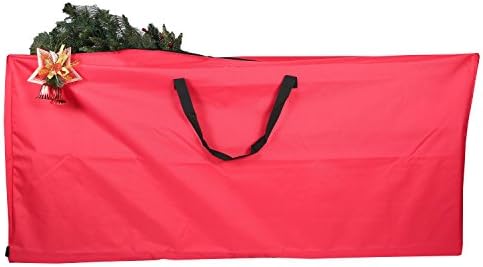 Moldiy Waterproof Oxford Cloth Christmas Artificial Tree Storage Bag Medium Heavy Duty Storage Container (Red, Large)