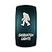STVMotorsports® Laser Blue Rocker Switch Sasquatch Lights 20A 12V On/Off LED Light
