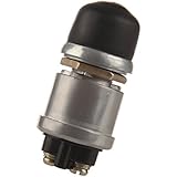 MIDIYA 12V 20A Horn Button Push Starter Switch Weatherproof Rubber Cover And 2 Terminals For Car Boat Track Switch Push Button Horn Engine Start Starter