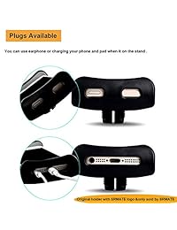 Soporte para teléfono móvil, soporte para tableta, soporte de pinza de pinza, brazo largo flexible, soporte de cuello de cisne para iPad, iPhone, Galaxy, Google Nexus, LG, Huawei, utilizado para dormitorio, oficina, escritorio, cocina (negro)