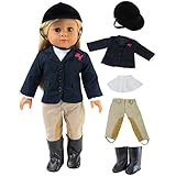 Riding Outfit with Helmet and Boots- Fits 18