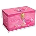 SONGMICS Ballerina Musical Jewelry Box for Little Girls, Faux Leather Music Box with Pullout Drawer, Pink Mermaid UJMC14PK