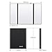 INTEY Travel Makeup Mirror Lighted LED Mirror Portable & Tri Foldable Cosmetic Vanity Mirror (Black)