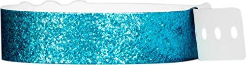 Wristband Giant Plastic Sparkle Wristbands box 100 The Ultimate Event Wristband (Aqua)