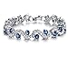 Platinum Plated Swarovski Elements Bracelet for Women Sparkle Crystal Wrist Band Bangle Wedding Jewelry
