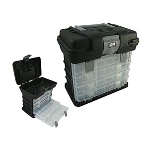 Lunar Box Mallette De Rangement Avec 4 Tiroirs Transparents Et Réglables à Compartiments Multiples, Boîte Faire De L’art…
