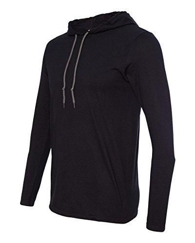 2 Anvil+Lightweight+Long+Sleeve+Hooded+T+Shirt