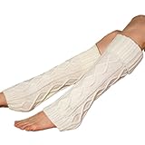 Clearance! E-Papaya 2016 Women's Flip-over long Leg Warmer Knit Boot Socks Cuff (White)