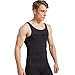 HANERDUN Mens Slimming Body Shaper Vests Undershirt Abs Abdomen Slim, Black, Medium